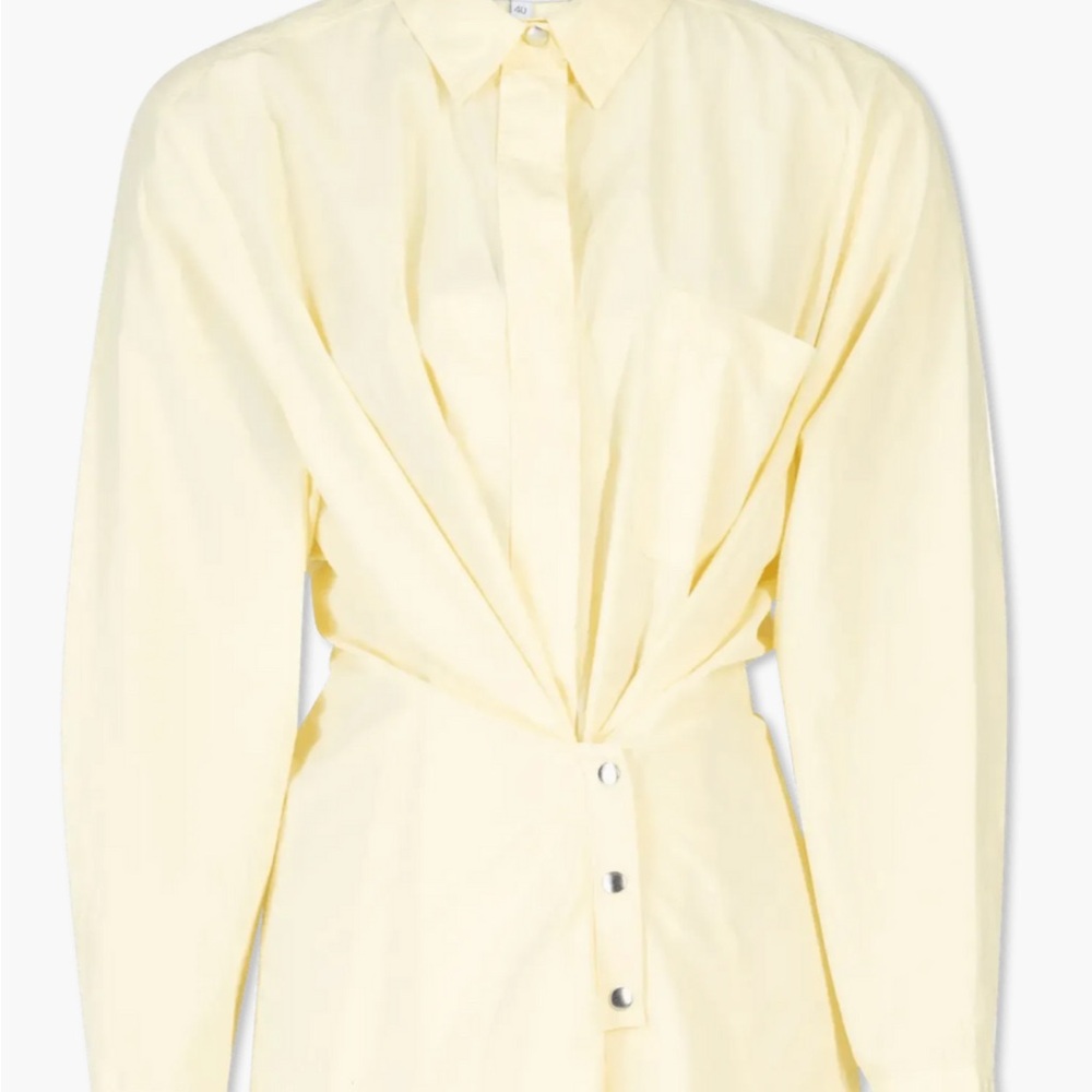 Kenzo Light Yellow Shirt with Button Detail